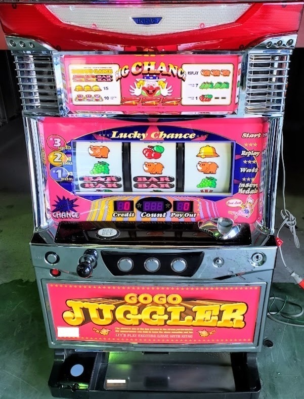  sending 4000 jpy ~go-go- Jug la-KK 5 serial number [ coin operation type ] body apparatus + door key no- Margaux Jug retro complete notification GOGO slot machine 