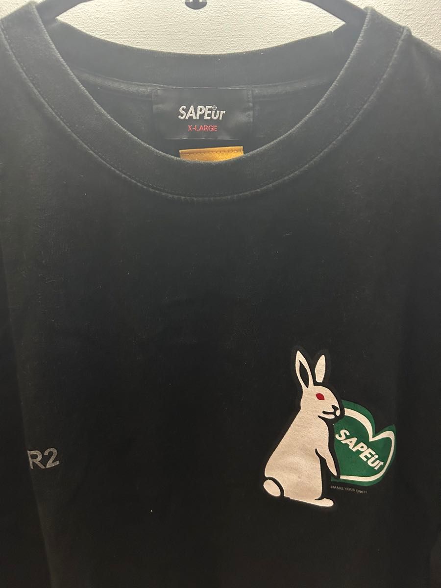 売り切り 】FR2×SAPEur バレンタインコラボ ロングTシャツ/XL/黒 売り切り 】FR2×SAPEur バレンタインコラボ ロングTシャツ/XL/黒