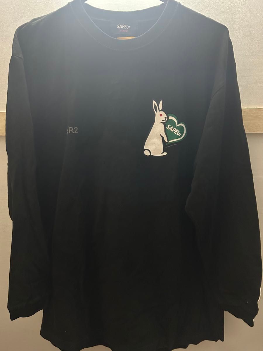 売り切り 】FR2×SAPEur バレンタインコラボ ロングTシャツ/XL/黒 売り切り 】FR2×SAPEur バレンタインコラボ ロングTシャツ/XL/黒