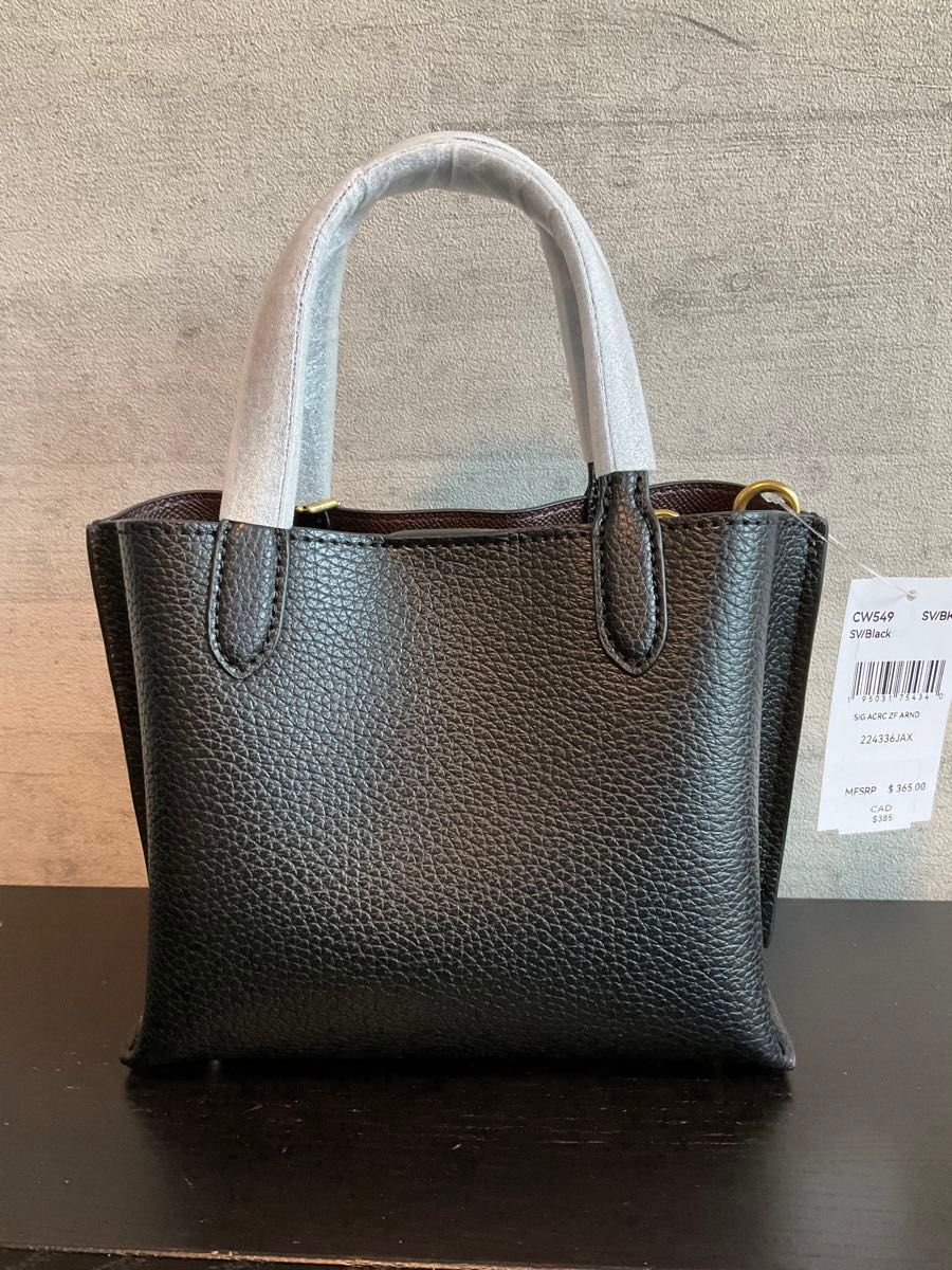 新品新作 COACH ウィロウ トート バッグ 18 CW549 ブラック 新品新作 COACH ウィロウ トート バッグ 18 CW549 ブラック