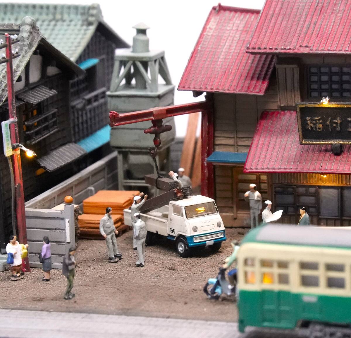 ☆1/150 ジオラマ☆昭和の商店街☆150分の1☆ジオコレ情景 ☆1/150 ジオラマ☆昭和の商店街☆150分の1☆ジオコレ情景