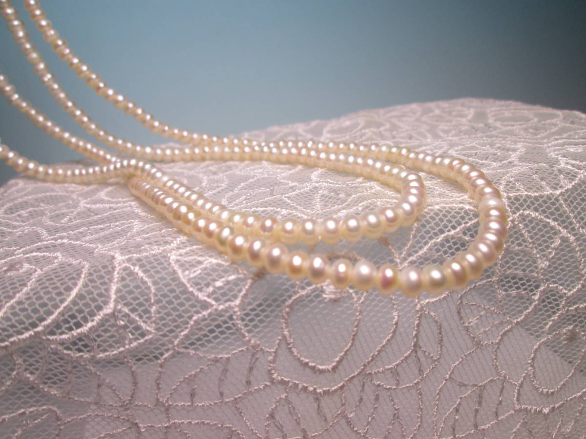 * fresh water pearl .5mm. 2 ream necklace 24g