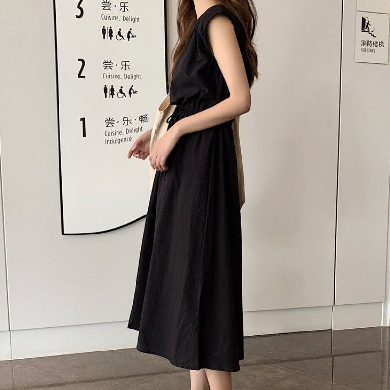 ブラック L ロングワンピース ワンピース ノースリーブ 春夏 ブラック L ロングワンピース ワンピース ノースリーブ 春夏