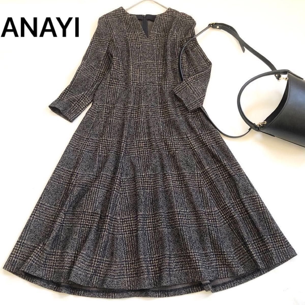 美品】定価5万 現行タグ ANAYI アナイ フロッキー チェック 美品】定価5万 現行タグ ANAYI アナイ フロッキー チェック
