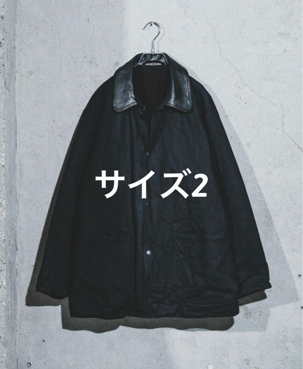 COMOLI 24aw デニム/レザー ワークジャケット サイズ2 COMOLI 24aw デニム/レザー ワークジャケット サイズ2