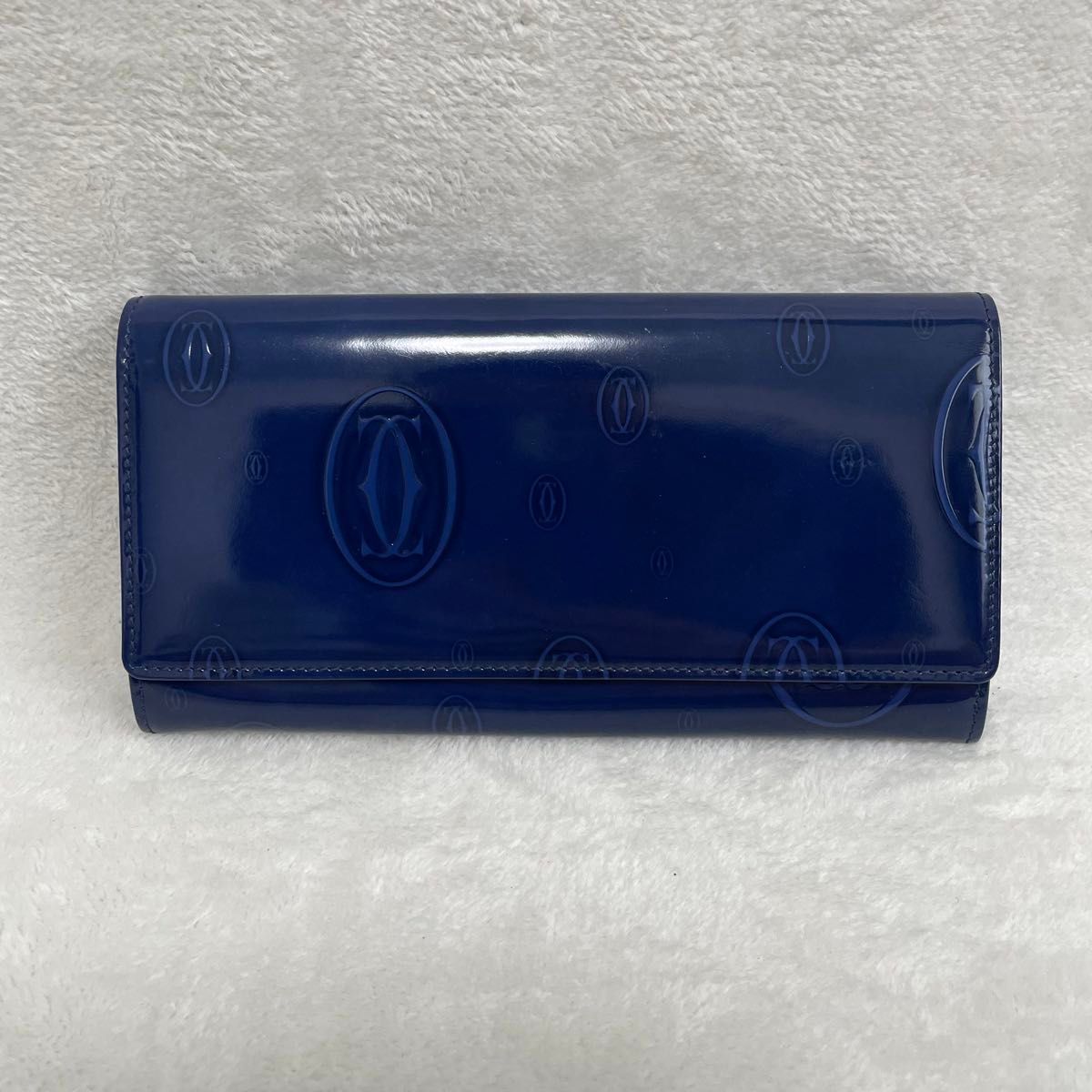 極美品 カルティエ ハッピーバースデー 長財布 ブルー 希少 極美品 カルティエ ハッピーバースデー 長財布 ブルー 希少