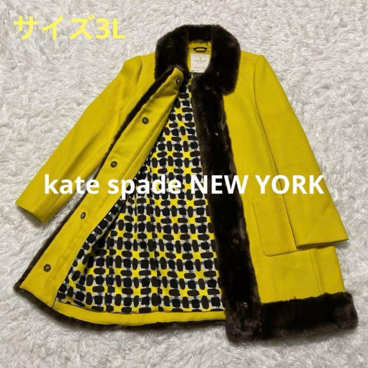 最終値下 kate spade NEW YORK ファーコート サイズ8 3L|Yahoo 最終値下 kate spade NEW YORK ファーコート サイズ8 3L|Yahoo