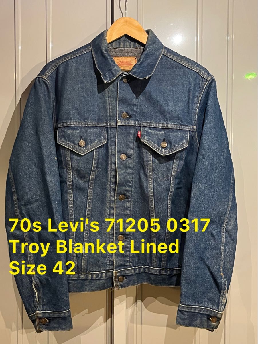 希少 42 70s Levi's 71205-0317 リーバイス ブランケット 希少 42 70s Levi's 71205-0317 リーバイス ブランケット
