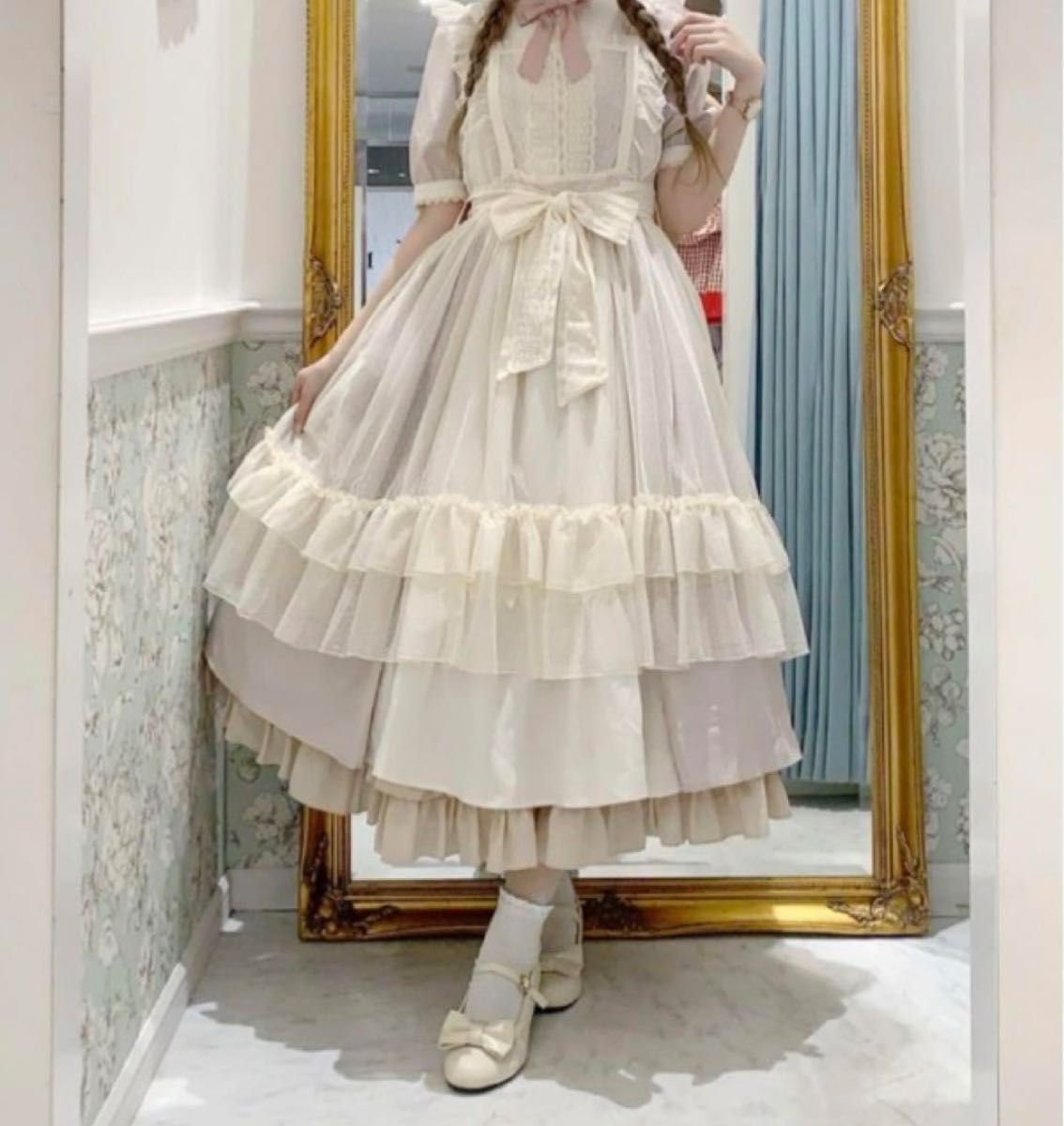 axes femme kawaii ドットチュールエプロン生成り きなり 未開封 axes femme kawaii ドットチュールエプロン生成り きなり 未開封