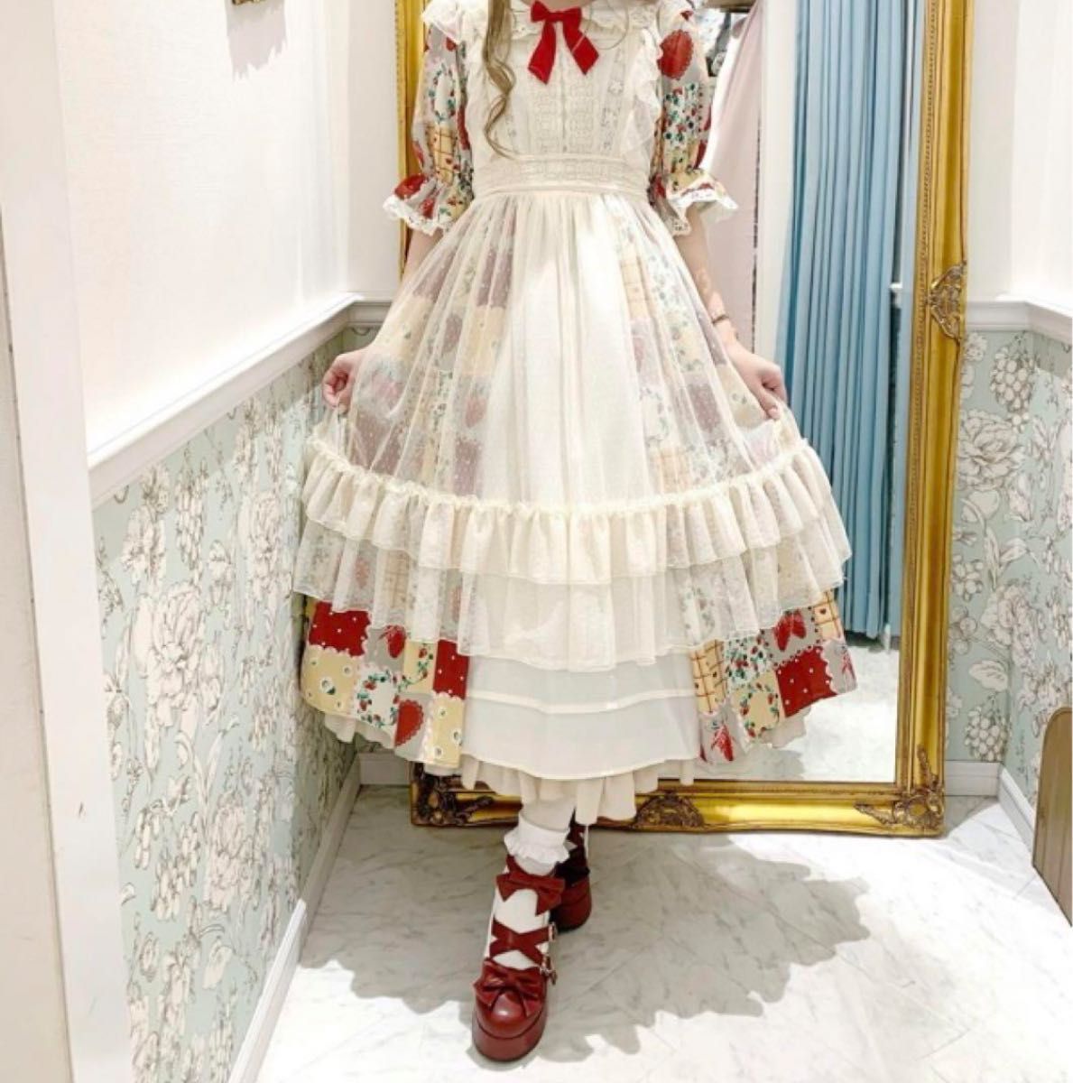 axes femme kawaii ドットチュールエプロン生成り きなり 未開封 axes femme kawaii ドットチュールエプロン生成り きなり 未開封