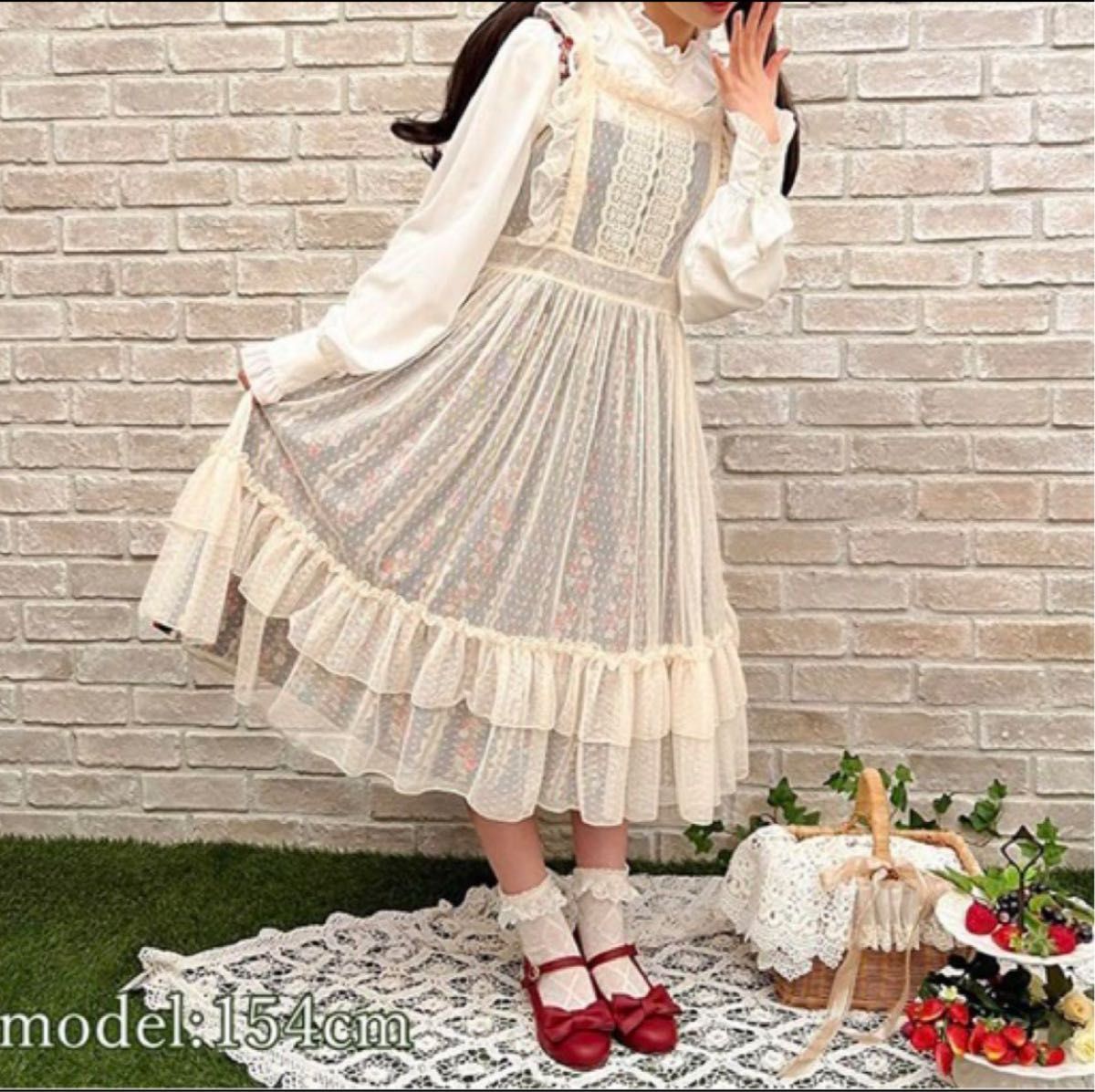 axes femme kawaii ドットチュールエプロン生成り きなり 未開封 axes femme kawaii ドットチュールエプロン生成り きなり 未開封