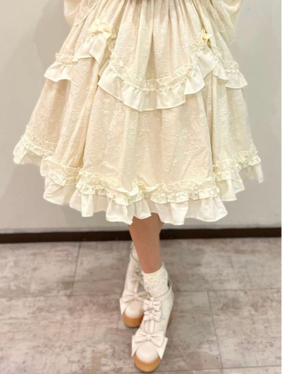 axes femme kawaii レディローズジャンスカ 生成り 新品未使用 axes femme kawaii レディローズジャンスカ 生成り 新品未使用
