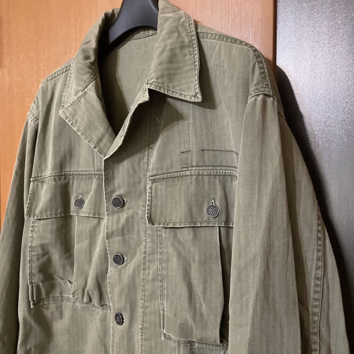 希少『US ARMY』40s「M-43」13スターボタンHBTジャケット 希少『US ARMY』40s「M-43」13スターボタンHBTジャケット