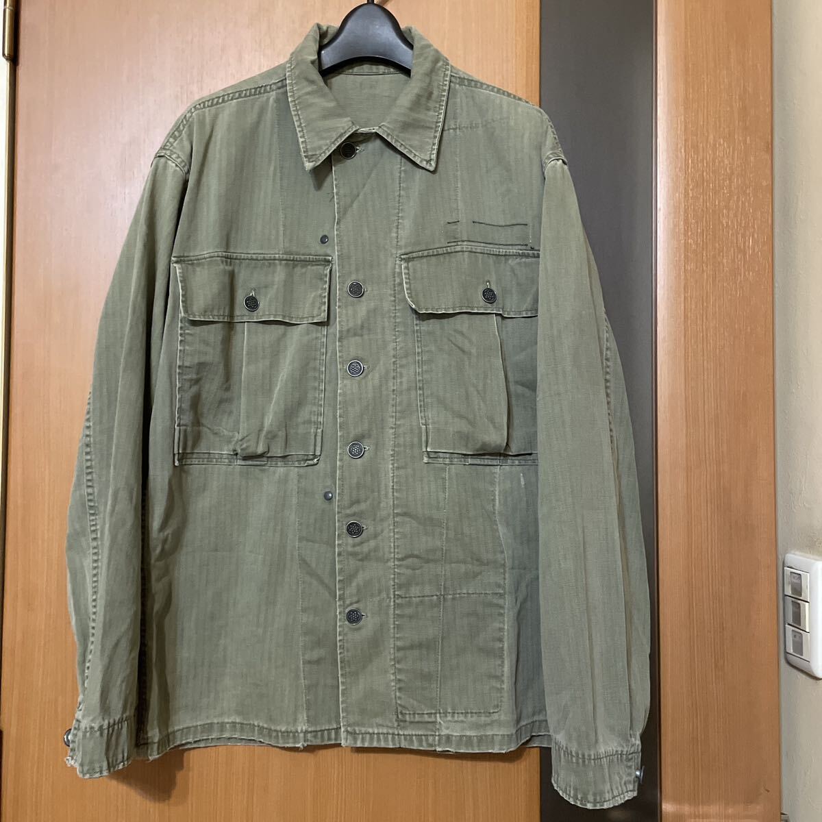希少『US ARMY』40s「M-43」13スターボタンHBTジャケット 希少『US ARMY』40s「M-43」13スターボタンHBTジャケット