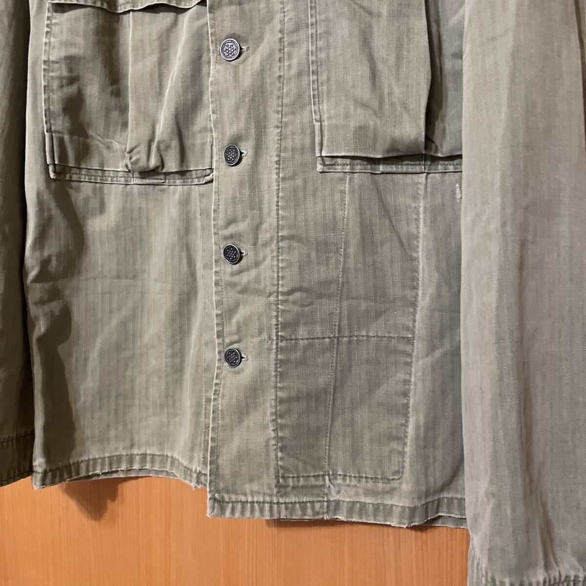 希少『US ARMY』40s「M-43」13スターボタンHBTジャケット 希少『US ARMY』40s「M-43」13スターボタンHBTジャケット
