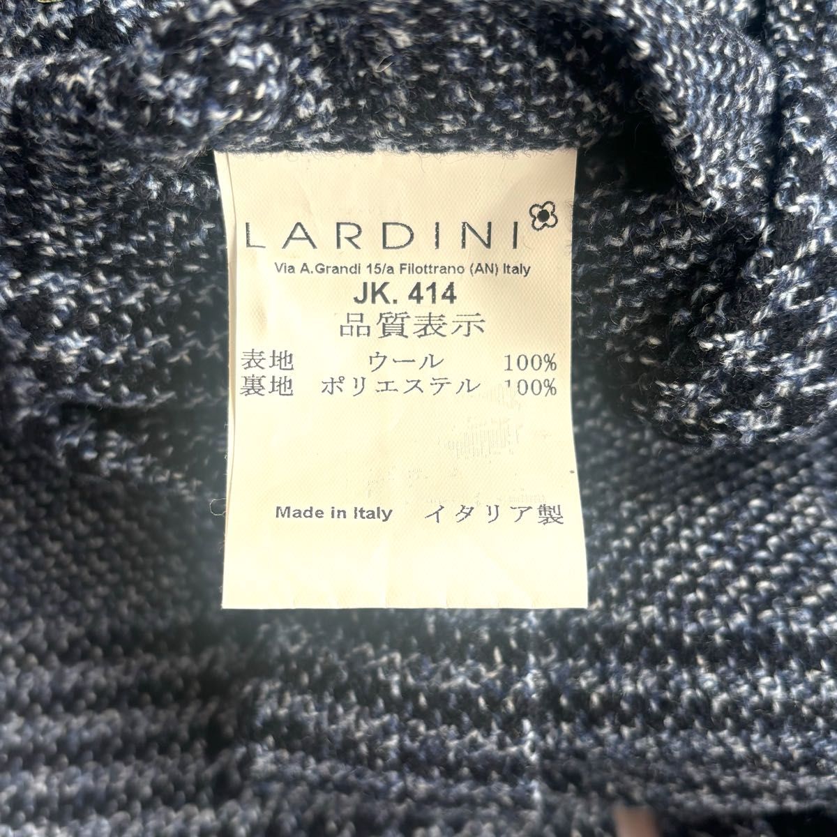 S 44 ラルディーニ グレンチェック 青 ブートニエール S 44 ラルディーニ グレンチェック 青 ブートニエール