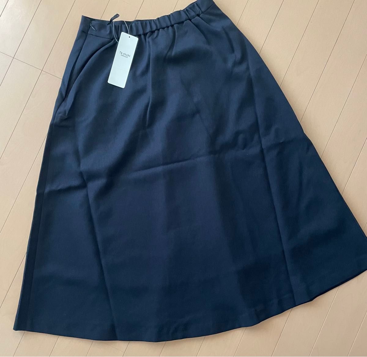 テチチ ロングフレアスカート S ネイビー テチチ Te chichi シアロングフレアスカート （ネイビー