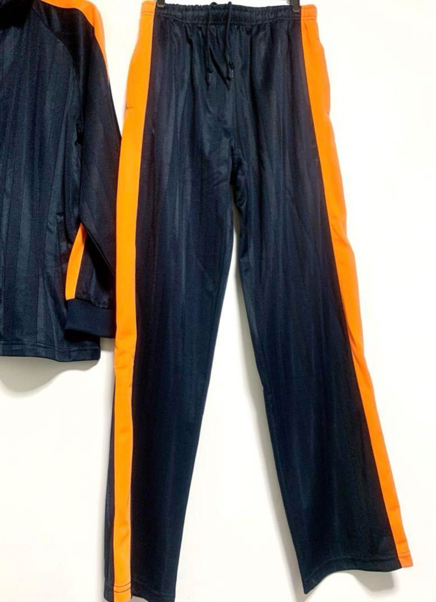 新品 ネイビーオレンジ ジャージ上下セット トレーニング
