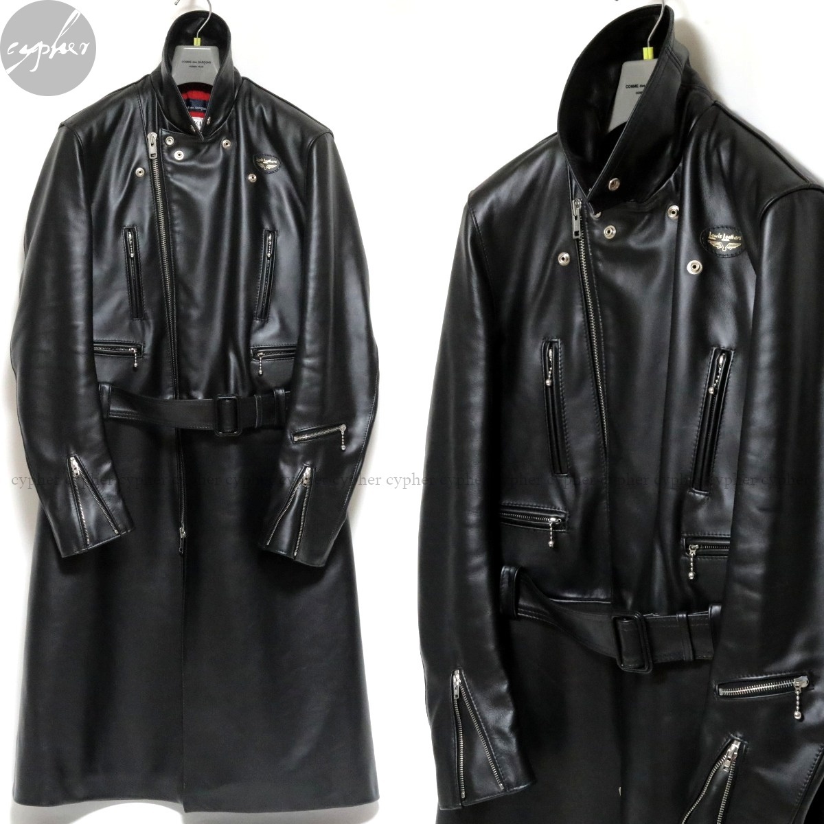 42 極美品 23AW コムデギャルソン ルイスレザー ライトニング 42 極美品 23AW コムデギャルソン ルイスレザー ライトニング