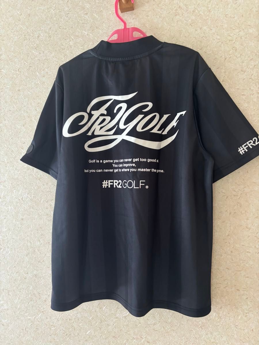 FR2 GOLF MOONSHOT ストライプモックネックTシャツ 黒 L|Yahoo FR2 GOLF MOONSHOT ストライプモックネックTシャツ 黒 L|Yahoo