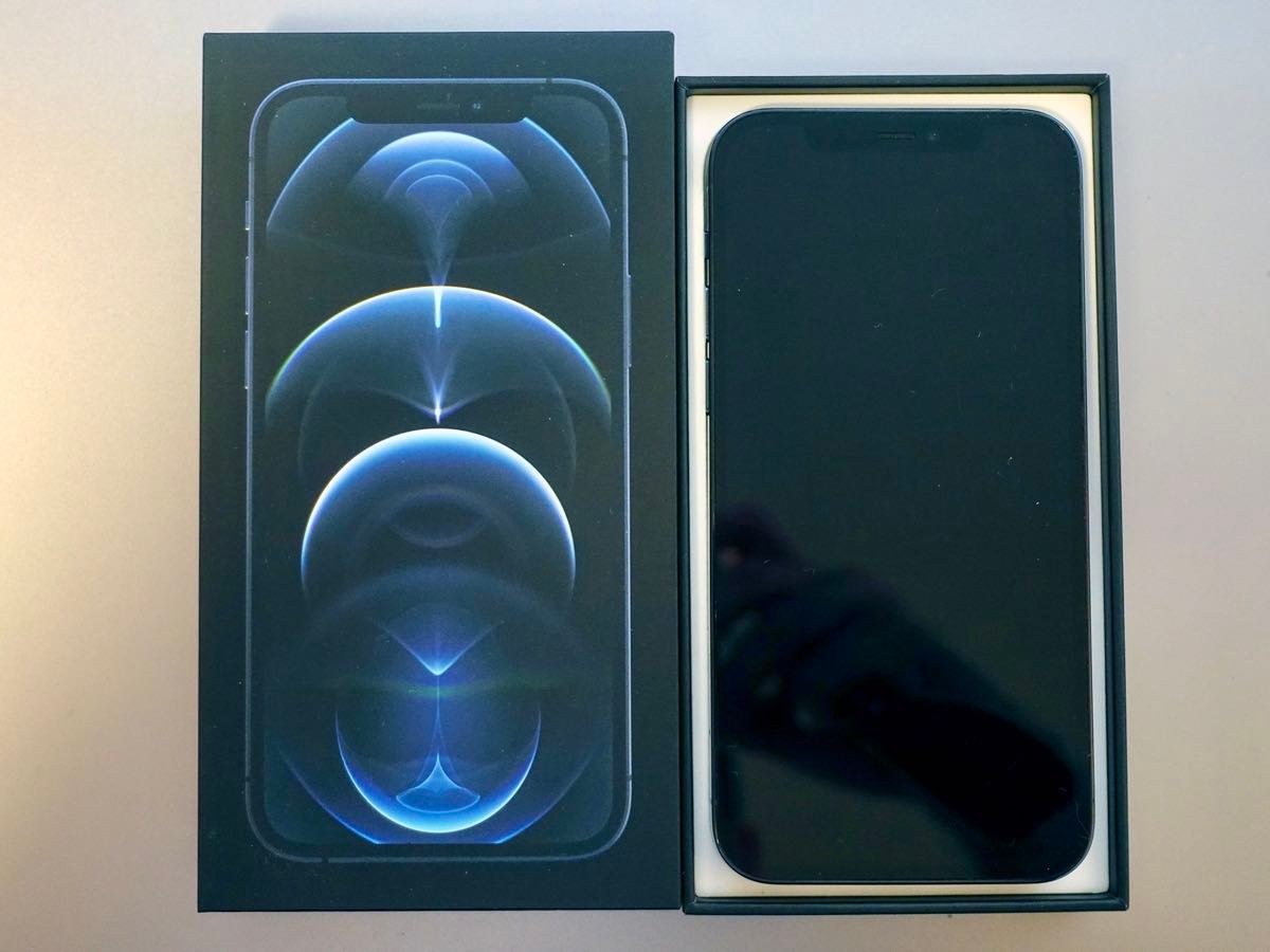 美品】iPhone12 Pro 128GB SIMフリー パシフィックブルー おまけ 美品】iPhone12 Pro 128GB SIMフリー パシフィックブルー おまけ
