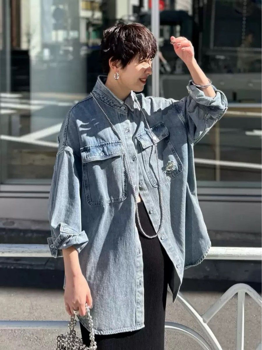 Loungedress(ラウンジドレス) ダメージデニムシャツ|Yahoo Loungedress(ラウンジドレス) ダメージデニムシャツ|Yahoo