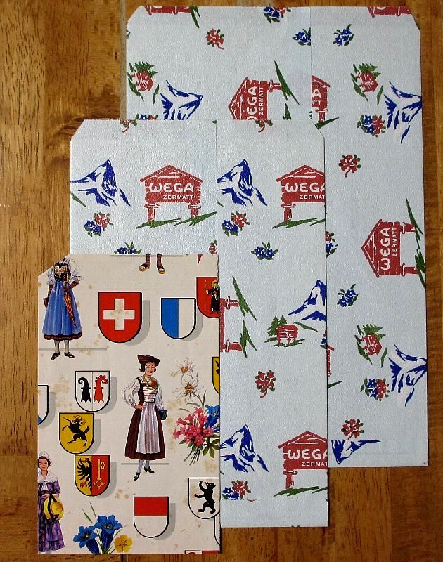 スイス・ツェルマット　お土産屋さんの紙袋　2種・3枚セット　マッターホルンの絵_画像1
