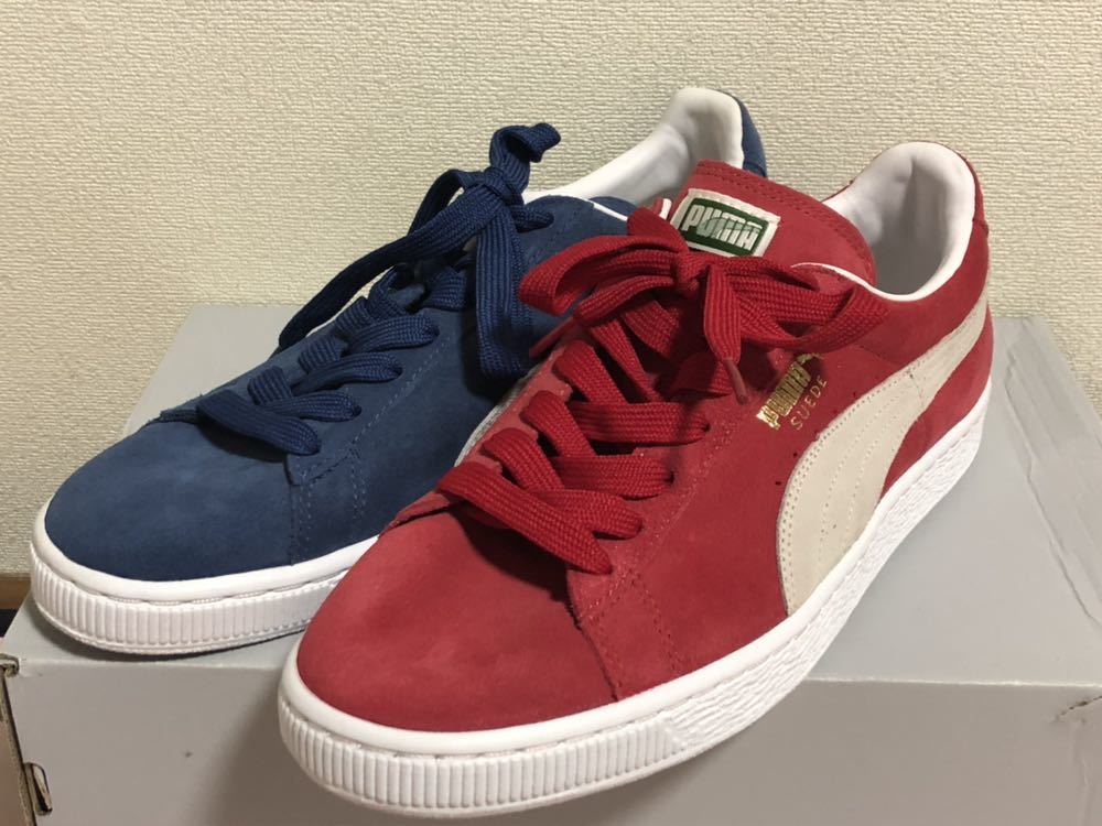  new goods Puma suede custom 27.5. red × blue puma sneakers shoes 