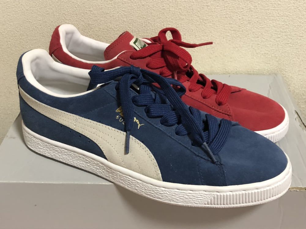 new goods Puma suede custom 27.5. red × blue puma sneakers shoes 