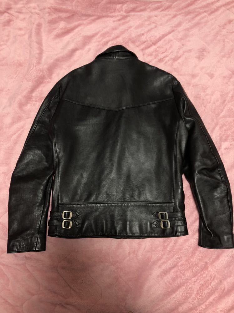 1 point only! regular price 12 ten thousand jpy Rotar rotor cow leather leather double rider's jacket black L/bai clock punk leather jacket / Lewis Leathers 