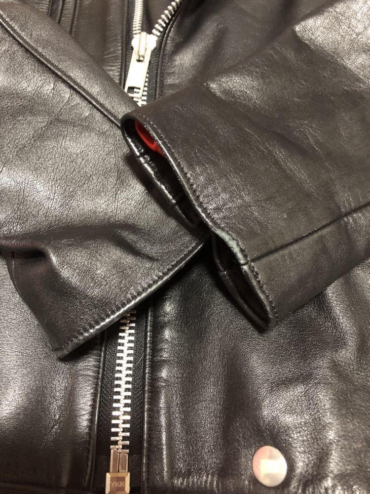 1 point only! regular price 12 ten thousand jpy Rotar rotor cow leather leather double rider's jacket black L/bai clock punk leather jacket / Lewis Leathers 