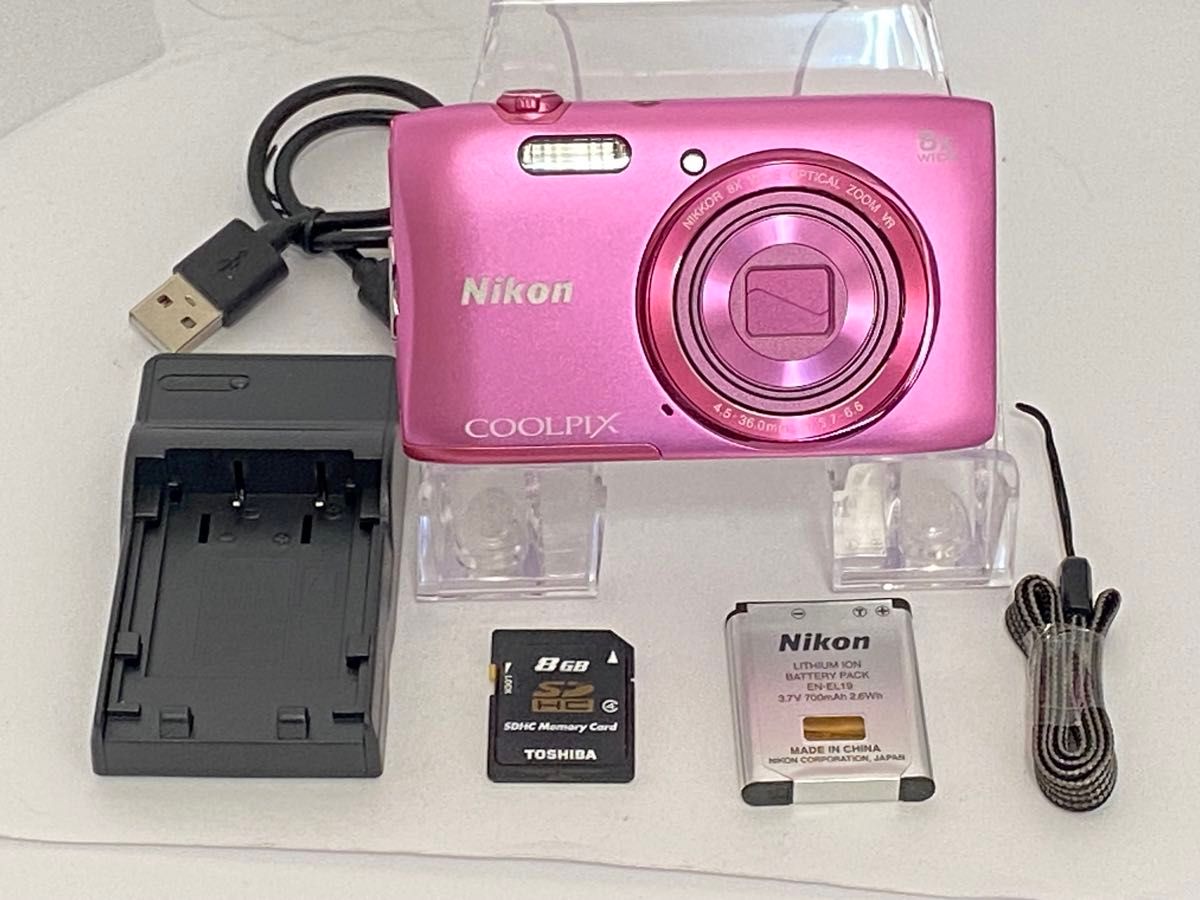 Nikon COOLPIX s3600 ニコン デジタルカメラ SDカード付【8GB Nikon COOLPIX s3600 ニコン デジタルカメラ SDカード付【8GB