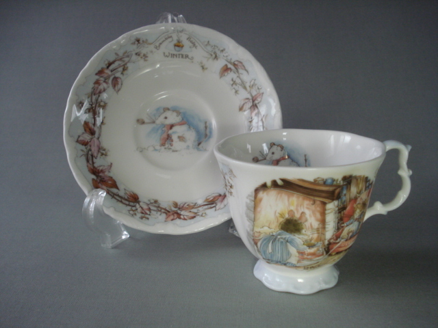 【Royal Doulton】ロイヤルドルトン/ジム・バークレム ブランブリーヘッジ WINTERカップ＆ソーサー_画像1