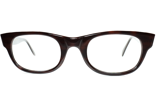 最初期Minimalism体現レアモデル 1960s USA製デッドAOアメリカンオプティカルAMERICAN OPTICALヒンジレスウェリントン DARK DEMI size46/22_画像1