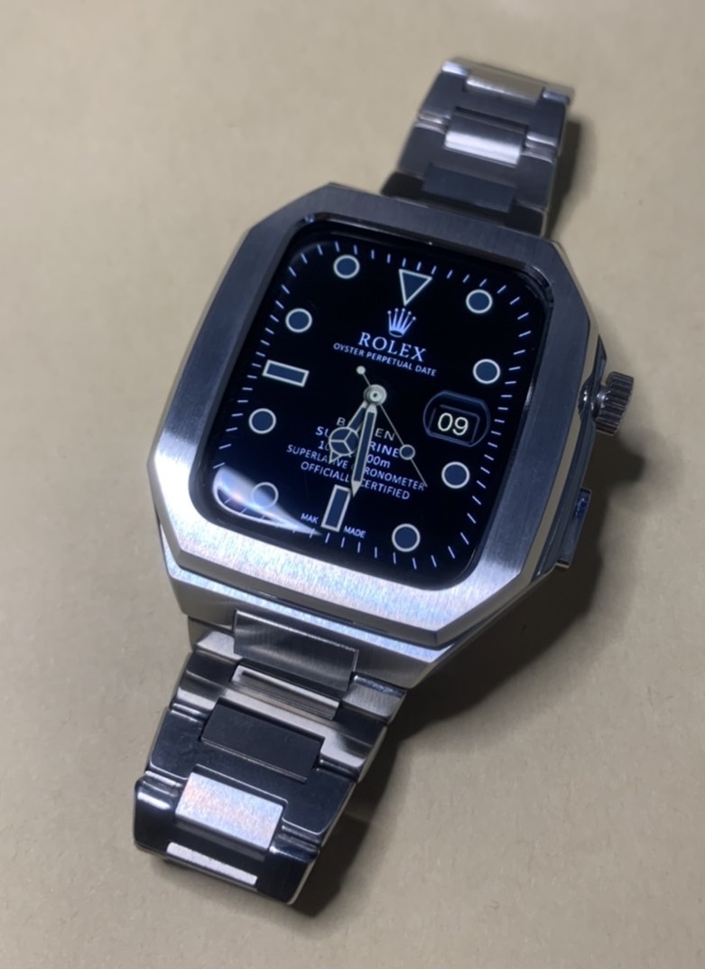 45mm○銀SL-メタル○ apple watch ステンレス カスタム 金属 45mm○銀SL-メタル○ apple watch ステンレス カスタム 金属