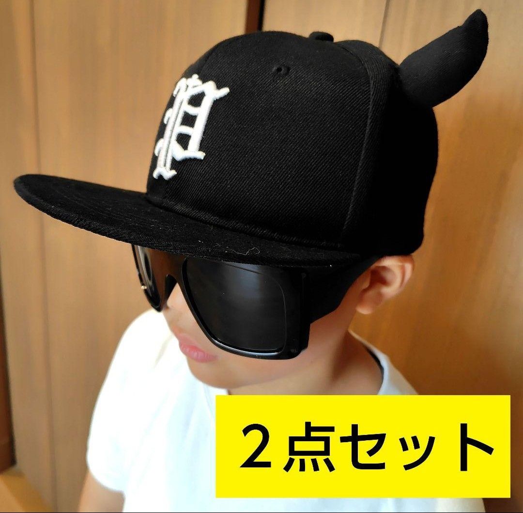 新品 ツノ付き帽子 サングラス ピラフ星人 2点セット 帽子