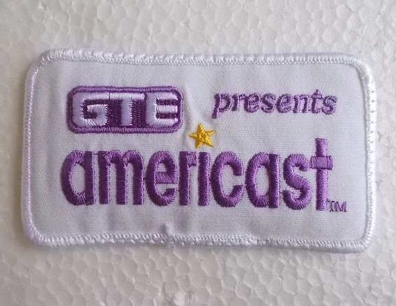 GTE AMERICAST ロゴ 刺繍 ワッペン / ビンテージ 企業 アメリカ USA パッチ カスタム オリジナル おしゃれ 112_画像1