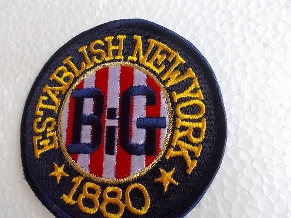 NEYYORK ESTABLISH BIG ニューヨーク 1880 設立 ワッペン/パッチ 刺繍 アメリカ USA カスタム 古着154_画像4