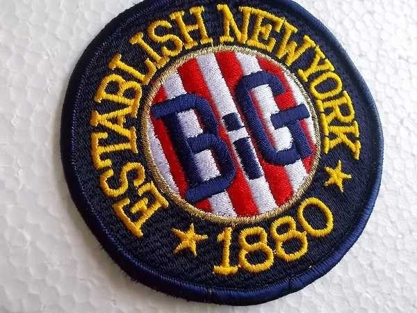 NEYYORK ESTABLISH BIG ニューヨーク 1880 設立 ワッペン/パッチ 刺繍 アメリカ USA カスタム 古着154_画像2