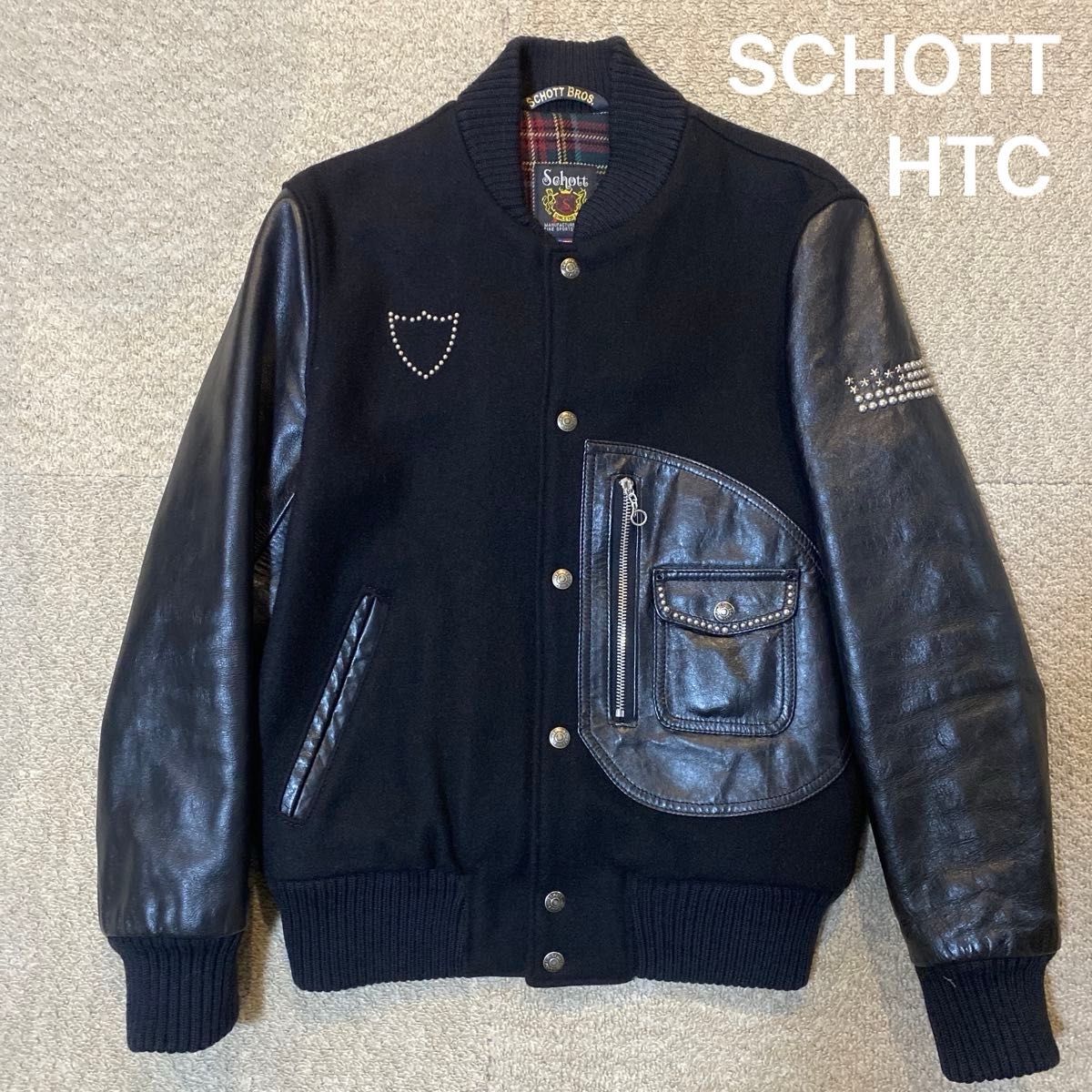 SCHOTT ショット HTC スタッズ スタッズ 限定 コラボ レザー SCHOTT ショット HTC スタッズ スタッズ 限定 コラボ レザー