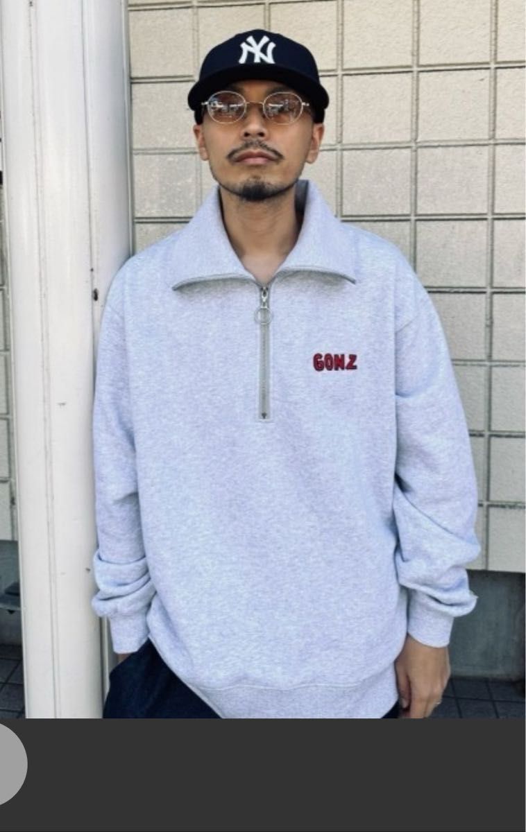 マークゴンザレス ハーフジップ裏起毛スウェット ビッグ マークゴンザレス ハーフジップ裏起毛スウェット ビッグ