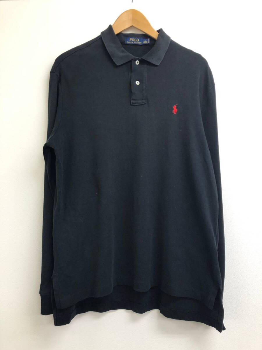 *POLO RALPH LAUREN футболка с длинным рукавом L(180/100A) чёрный Polo Ralph Lauren мужской Logo . хлопок 100% несколько принятых ставок включение в покупку OK B240417-6