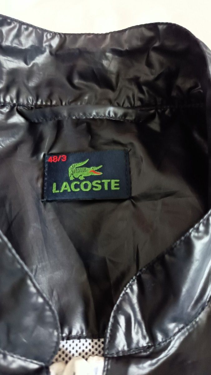 LACOSTE ラコステ ライダース ナイロンジャケット 48/3 ブラック LACOSTE ラコステ ライダース ナイロンジャケット 48/3 ブラック