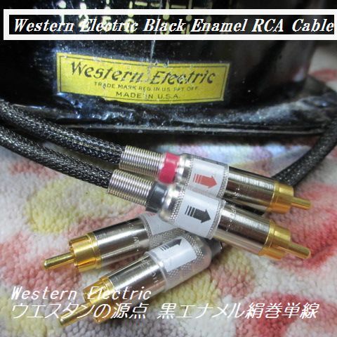 #WE 50cm50cm RCA(Switchcraft)ケーブル(方向性有シールド加工) Western Electric