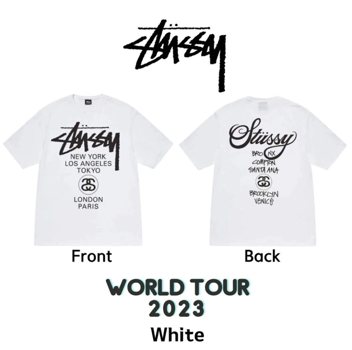 ステューシー Lサイズ STUSSY WORLD TOUR TEE Tシャツ 白|Yahoo ステューシー Lサイズ STUSSY WORLD TOUR TEE Tシャツ 白|Yahoo