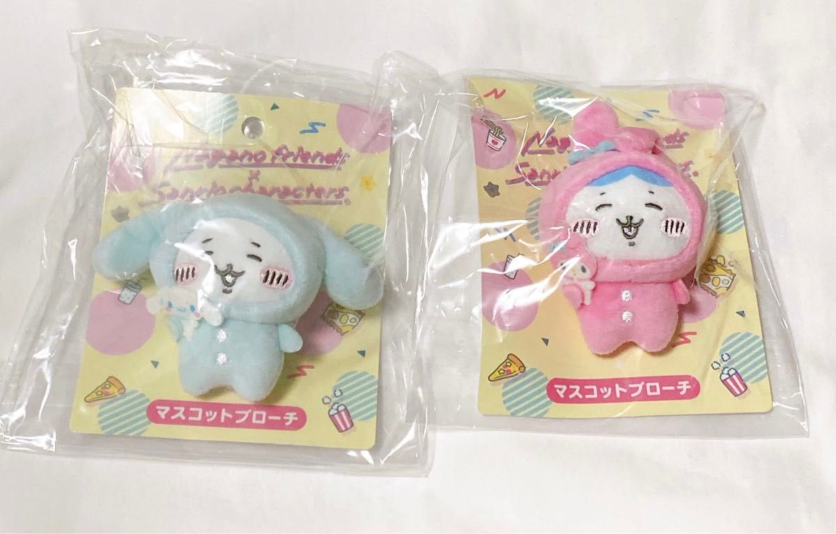 サンリオキャラクターズ マスコットブローチ 2個セット ちいかわ サンリオキャラクターズ マスコットブローチ 2個セット ちいかわ