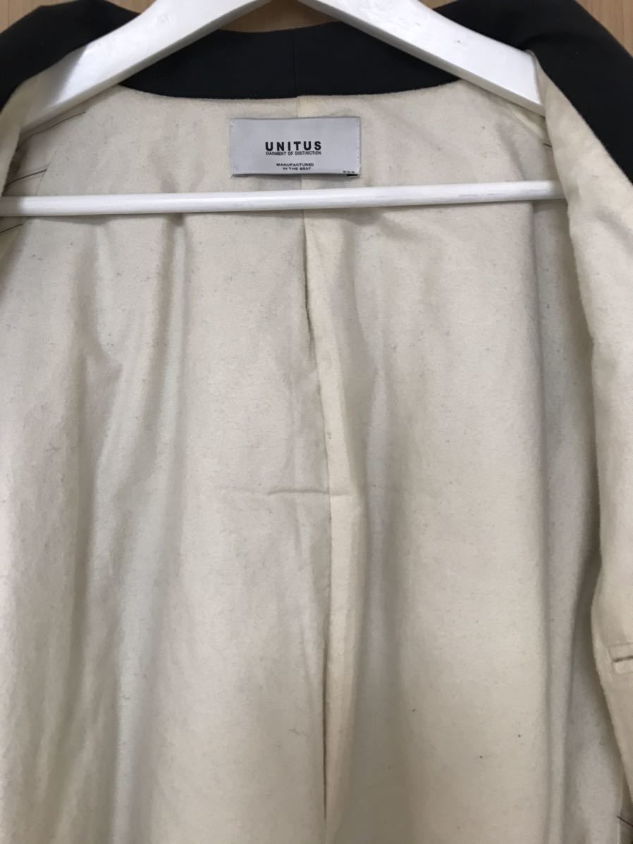 【美品】 UNITUS ユナイタス / Belted Shawl Coat -Wax Cotton- / L ブラック / ワックスコットン ベルテッド ショール コート_画像8