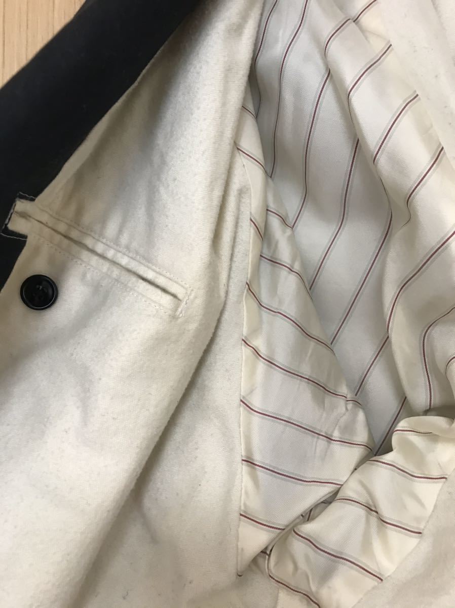 【美品】 UNITUS ユナイタス / Belted Shawl Coat -Wax Cotton- / L ブラック / ワックスコットン ベルテッド ショール コート_画像9