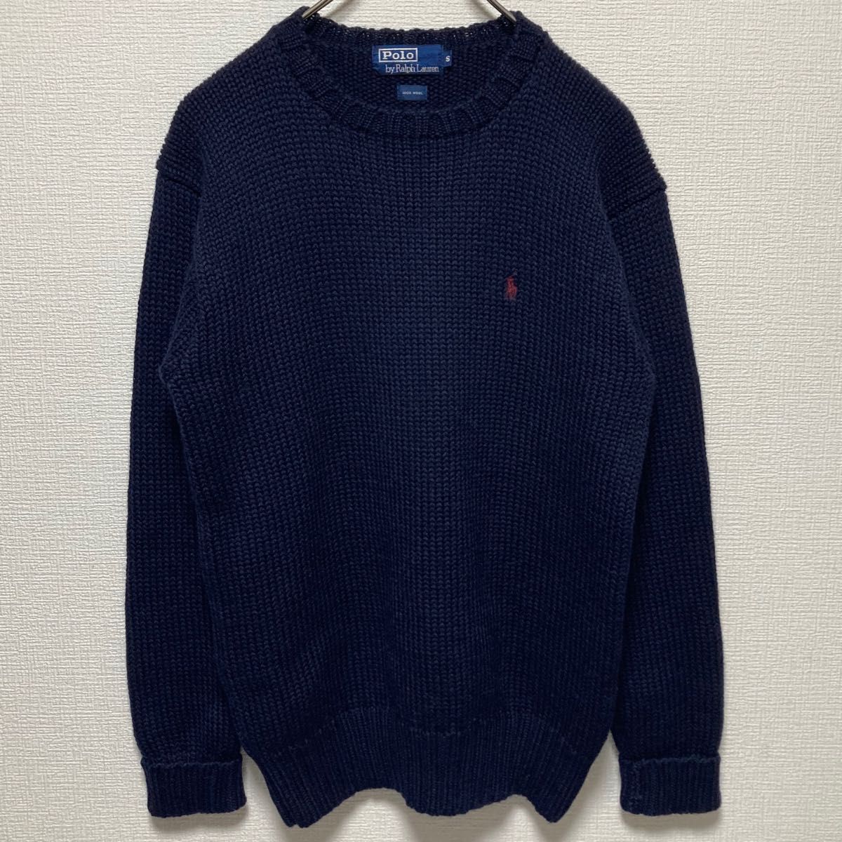 90s Polo Ralph Lauren ウールニット ネイビー L セーター 90s POLO RALPH LAUREN ウール ニット セーター ネイビー|Yahoo