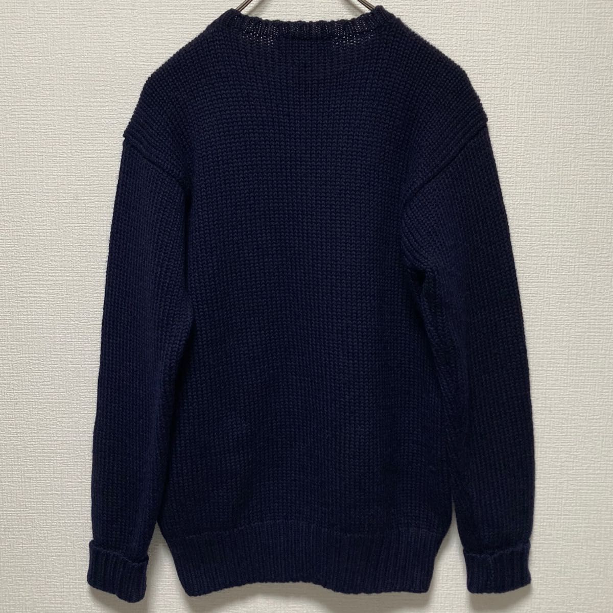 90s Polo Ralph Lauren ウールニット ネイビー L セーター 90s POLO RALPH LAUREN ウール ニット セーター ネイビー|Yahoo
